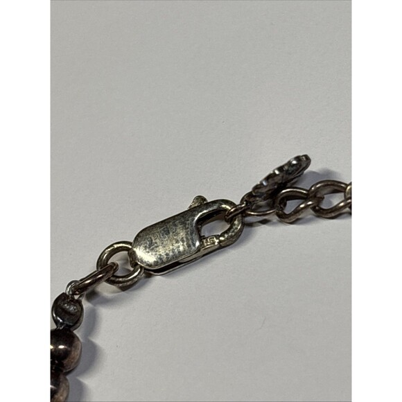 Sterling Silver 925 Baby Bracelet Orb Bead Style Adjustable ~7.5 Inches Long - Picture 2 of 4